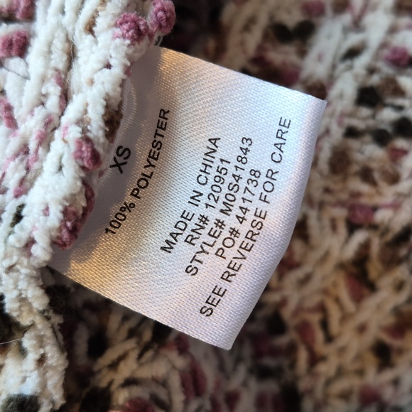 2 Hippie Rose Soft & Cozy Ivory, Mauve, & Brown Knit Cardigans, XS - Picture 9 of 16